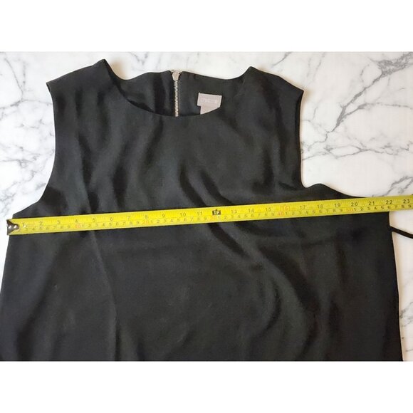 Chico’s Black Sleeveless Tank Top Blouse Size 3 (16/18 XL) Back Zip Overlay - Picture 5 of 10